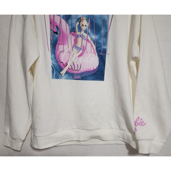 Barbie Vacay white women's large sweatshirt - Picture 5 of 8